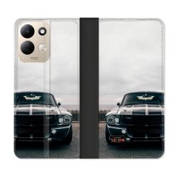 Housse Cuir Portefeuille Pour Xiaomi Redmi 17 4G / 5G Ford Mustang GT500 Vintage