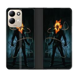 Housse Cuir Portefeuille Pour Xiaomi Redmi 17 4G / 5G Ghost Rider