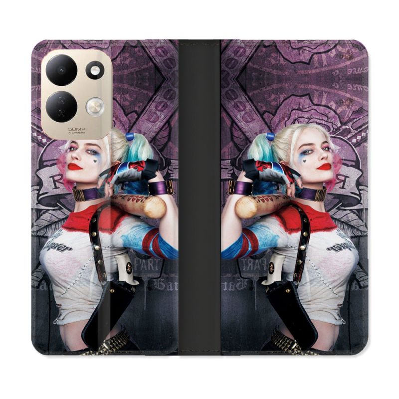 Housse Cuir Portefeuille Pour Xiaomi Redmi 17 4G / 5G Harley Quinn Batte