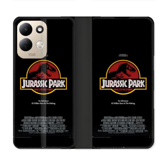 Housse Cuir Portefeuille Pour Xiaomi Redmi 17 4G / 5G Jurassic Park Affiche