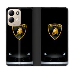 Housse Cuir Portefeuille Pour Xiaomi Redmi 17 4G / 5G Lamborghini Noir