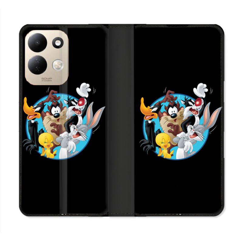 Housse Cuir Portefeuille Pour Xiaomi Redmi 17 4G / 5G Looney Tunes