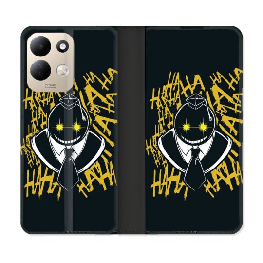 Housse Cuir Portefeuille Pour Xiaomi Redmi 17 4G / 5G Manga Assassination Classroom Kuro Noir