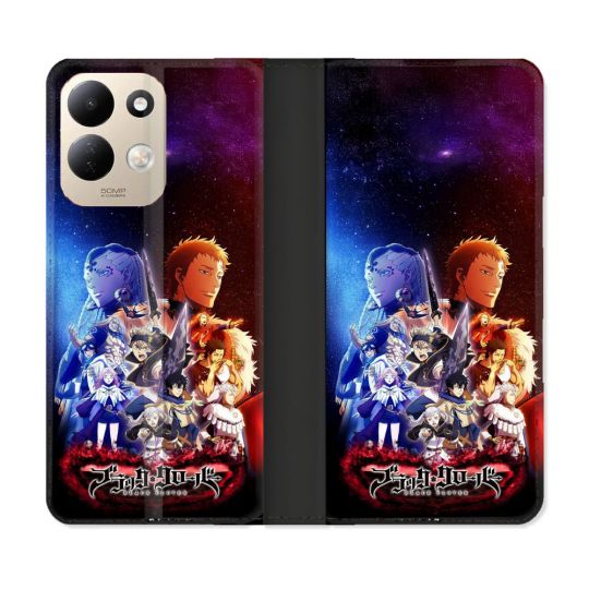 Housse Cuir Portefeuille Pour Xiaomi Redmi 17 4G / 5G Manga Black Clover Affiche
