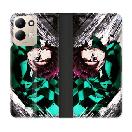 Housse Cuir Portefeuille Pour Xiaomi Redmi 17 4G / 5G Manga Demon Slayer Tanjiro