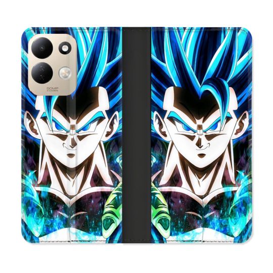 Housse Cuir Portefeuille Pour Xiaomi Redmi 17 4G / 5G Manga Dragon Ball Gogeta Visage