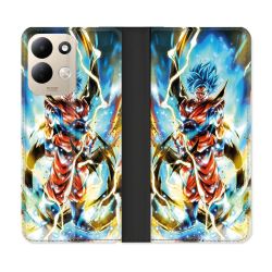 Housse Cuir Portefeuille Pour Xiaomi Redmi 17 4G / 5G Manga Dragon Ball Sangoku Blanc