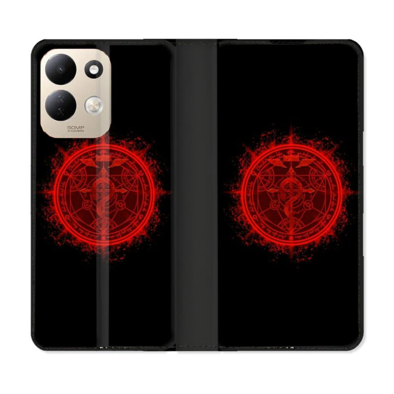 Housse Cuir Portefeuille Pour Xiaomi Redmi 17 4G / 5G Manga Fullmetal Alchemist Logo