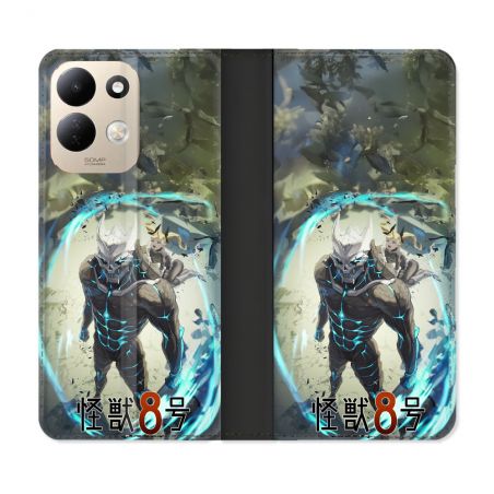 Housse Cuir Portefeuille Pour Xiaomi Redmi 17 4G / 5G Manga Kaiju N° 8 Kafka Hibino