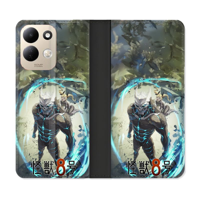 Housse Cuir Portefeuille Pour Xiaomi Redmi 17 4G / 5G Manga Kaiju N° 8 Kafka Hibino