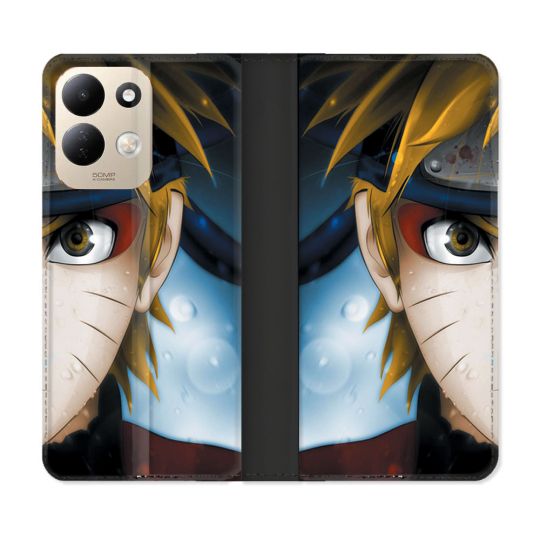 Housse Cuir Portefeuille Pour Xiaomi Redmi 17 4G / 5G Manga Naruto Blanc