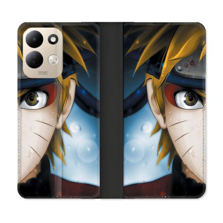 Housse Cuir Portefeuille Pour Xiaomi Redmi 17 4G / 5G Manga Naruto Blanc