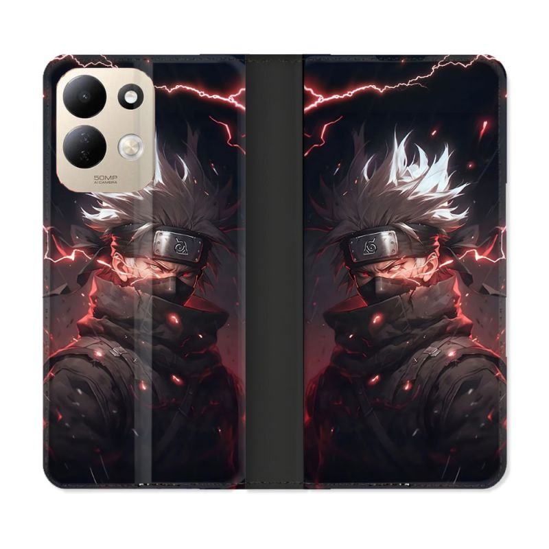 Housse Cuir Portefeuille Pour Xiaomi Redmi 17 4G / 5G Manga Naruto Kakashi Dark