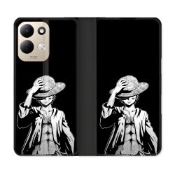 Housse Cuir Portefeuille Pour Xiaomi Redmi 17 4G / 5G Manga One Piece Luffy Noir