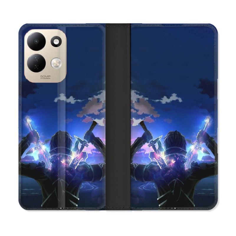Housse Cuir Portefeuille Pour Xiaomi Redmi 17 4G / 5G Manga SAO sword Art Online Epee