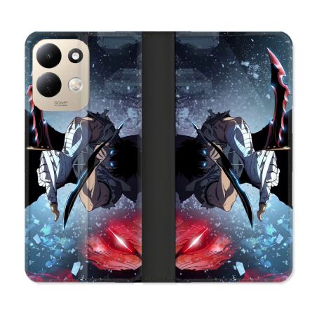 Housse Cuir Portefeuille Pour Xiaomi Redmi 17 4G / 5G Manga Solo Leveling Sung Epee
