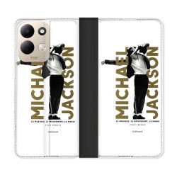 Housse Cuir Portefeuille Pour Xiaomi Redmi 17 4G / 5G Michael Jackson Blanc