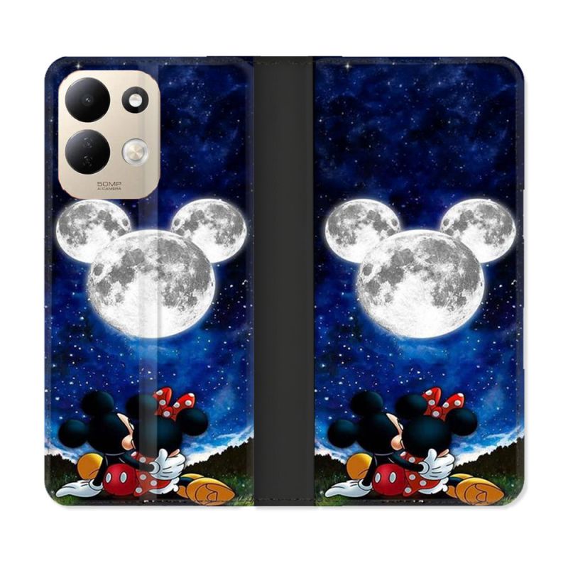Housse Cuir Portefeuille Pour Xiaomi Redmi 17 4G / 5G Mickey Minnie