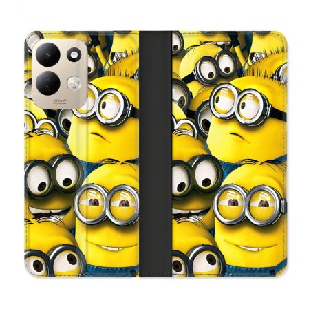 Housse Cuir Portefeuille Pour Xiaomi Redmi 17 4G / 5G Minions Groupe