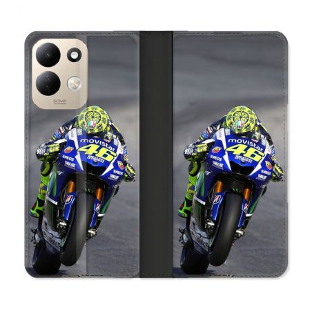 Housse Cuir Portefeuille Pour Xiaomi Redmi 17 4G / 5G Moto Course GP Wheeling 46