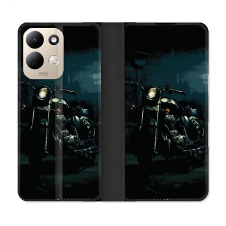 Housse Cuir Portefeuille Pour Xiaomi Redmi 17 4G / 5G Moto Harley Vintage