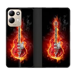 Housse Cuir Portefeuille Pour Xiaomi Redmi 17 4G / 5G Musique Guitare Electrique