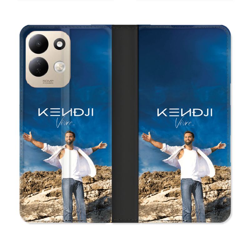 Housse Cuir Portefeuille Pour Xiaomi Redmi 17 4G / 5G Musique Kendji