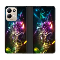 Housse Cuir Portefeuille Pour Xiaomi Redmi 17 4G / 5G Musique Partition Multicolore