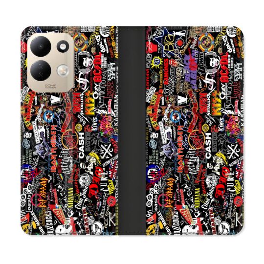 Housse Cuir Portefeuille Pour Xiaomi Redmi 17 4G / 5G Musique Rock Groupe