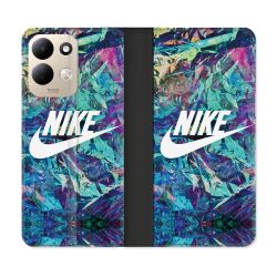 Housse Cuir Portefeuille Pour Xiaomi Redmi 17 4G / 5G Nike Turquoise