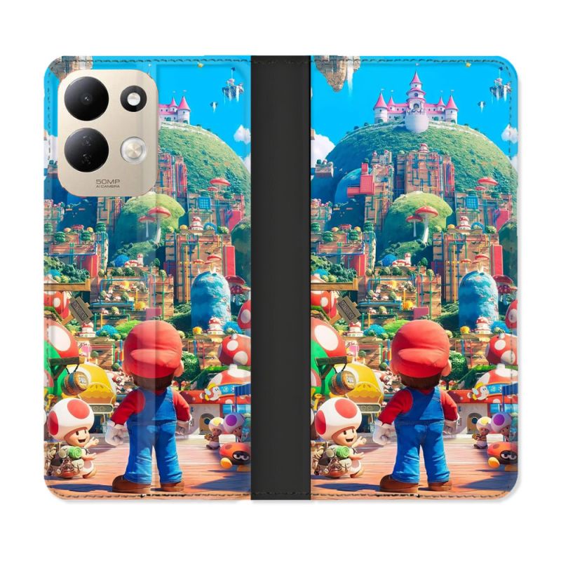 Housse Cuir Portefeuille Pour Xiaomi Redmi 17 4G / 5G Nintendo World