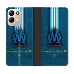 Housse Cuir Portefeuille Pour Xiaomi Redmi 17 4G / 5G Olympique Marseille OM Bande