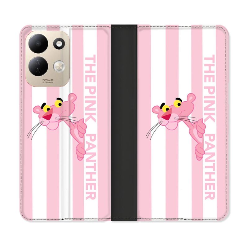 Housse Cuir Portefeuille Pour Xiaomi Redmi 17 4G / 5G Panthere Rose