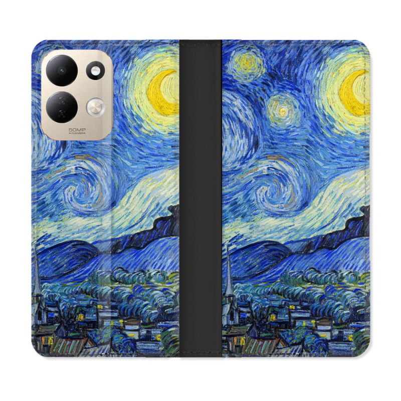 Housse Cuir Portefeuille Pour Xiaomi Redmi 17 4G / 5G Peinture La nuit étoilée
