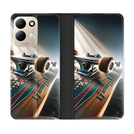 Housse Cuir Portefeuille Pour Xiaomi Redmi 17 4G / 5G Planche Skate