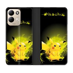 Housse Cuir Portefeuille Pour Xiaomi Redmi 17 4G / 5G Pokemon Pikachu Eclair