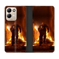Housse Cuir Portefeuille Pour Xiaomi Redmi 17 4G / 5G Pompier Escalier