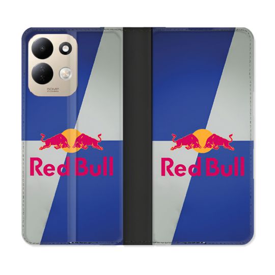 Housse Cuir Portefeuille Pour Xiaomi Redmi 17 4G / 5G Red Bull Classique
