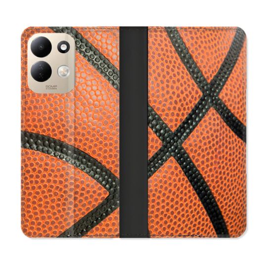 Housse Cuir Portefeuille Pour Xiaomi Redmi 17 4G / 5G Sport Ballon Basket