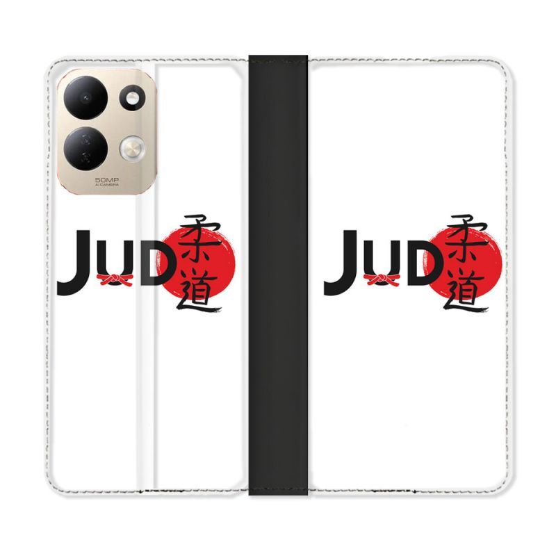 Housse Cuir Portefeuille Pour Xiaomi Redmi 17 4G / 5G Sport Judo Logo
