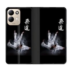 Housse Cuir Portefeuille Pour Xiaomi Redmi 17 4G / 5G Sport Judo Noir