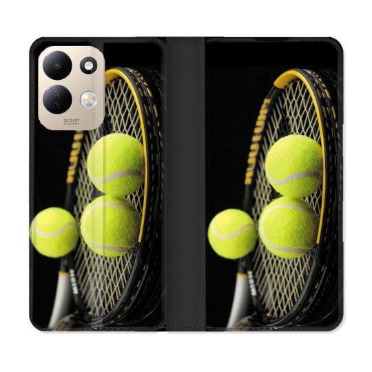 Housse Cuir Portefeuille Pour Xiaomi Redmi 17 4G / 5G Sport Tennis Balls
