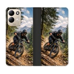 Housse Cuir Portefeuille Pour Xiaomi Redmi 17 4G / 5G Sport VTT Montagne