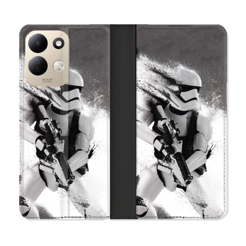 Housse Cuir Portefeuille Pour Xiaomi Redmi 17 4G / 5G Star Wars - Trooper