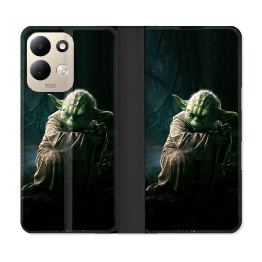 Housse Cuir Portefeuille Pour Xiaomi Redmi 17 4G / 5G Star Wars - Yoda sombre