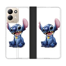 Housse Cuir Portefeuille Pour Xiaomi Redmi 17 4G / 5G Stitch Blanc