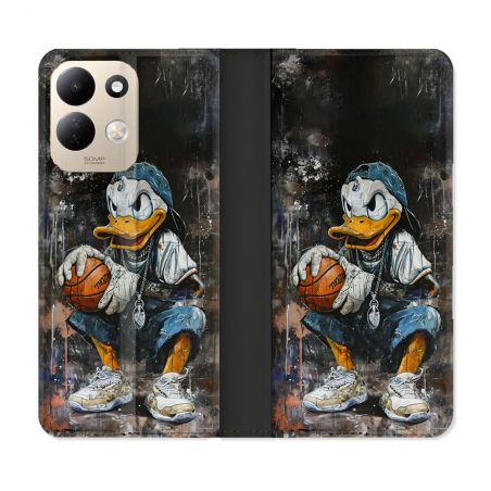 Housse Cuir Portefeuille Pour Xiaomi Redmi 17 4G / 5G Street Art Donald Duck