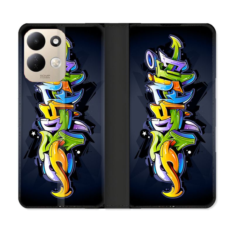Housse Cuir Portefeuille Pour Xiaomi Redmi 17 4G / 5G Street Art Graffiti