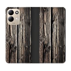 Housse Cuir Portefeuille Pour Xiaomi Redmi 17 4G / 5G Texture Bois