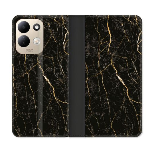 Housse Cuir Portefeuille Pour Xiaomi Redmi 17 4G / 5G Texture Marbre Noir